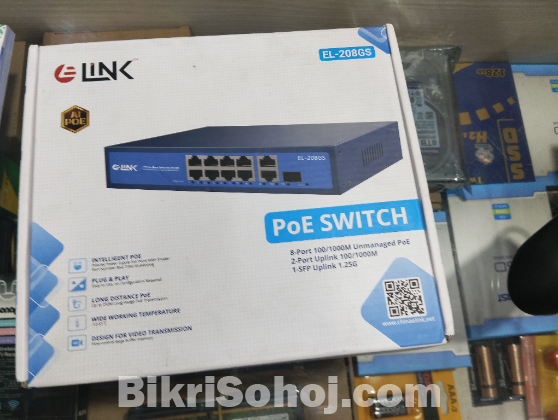 Elink 8port PoE Gigabit Switch